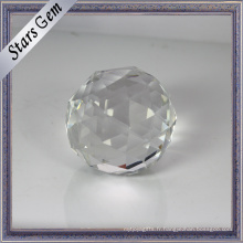 Perles en cristal blanc clair grande taille Stock
